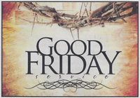 Good Friday bulletin cover image showing a Crown of Thorns and more