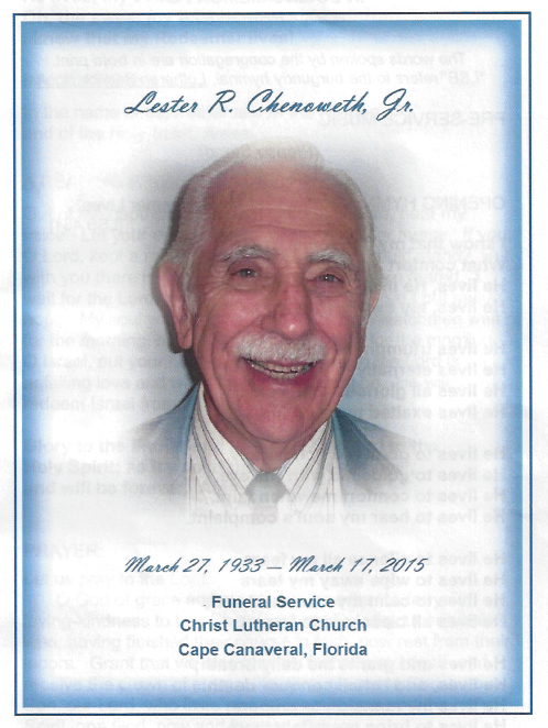 Les Chenowith Memorial Service - March 22 2015